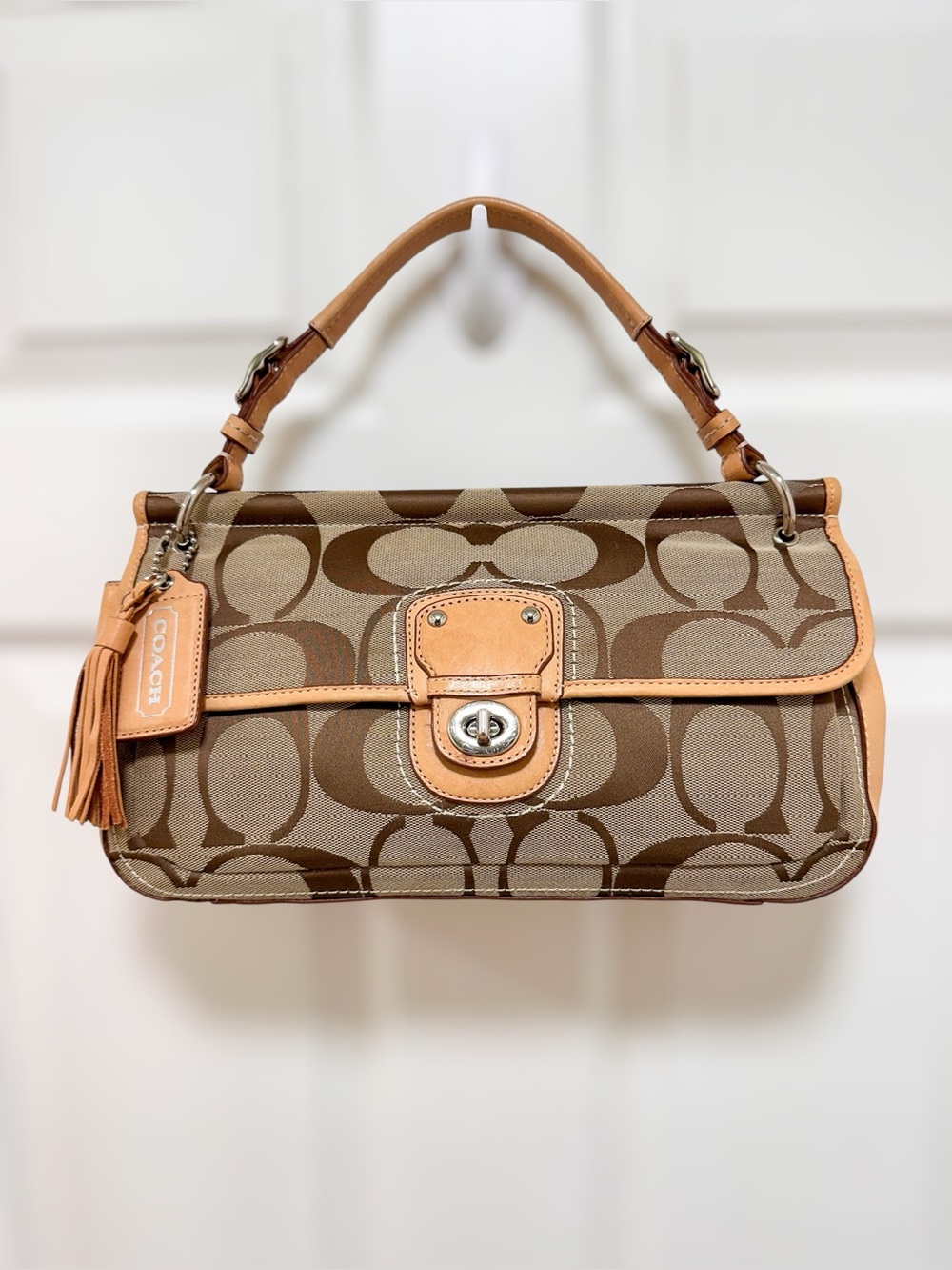 Coach 70th Anniversary Limited Edition Signature Turnlock Flap Shoulder Bag - Picture 1 of 17